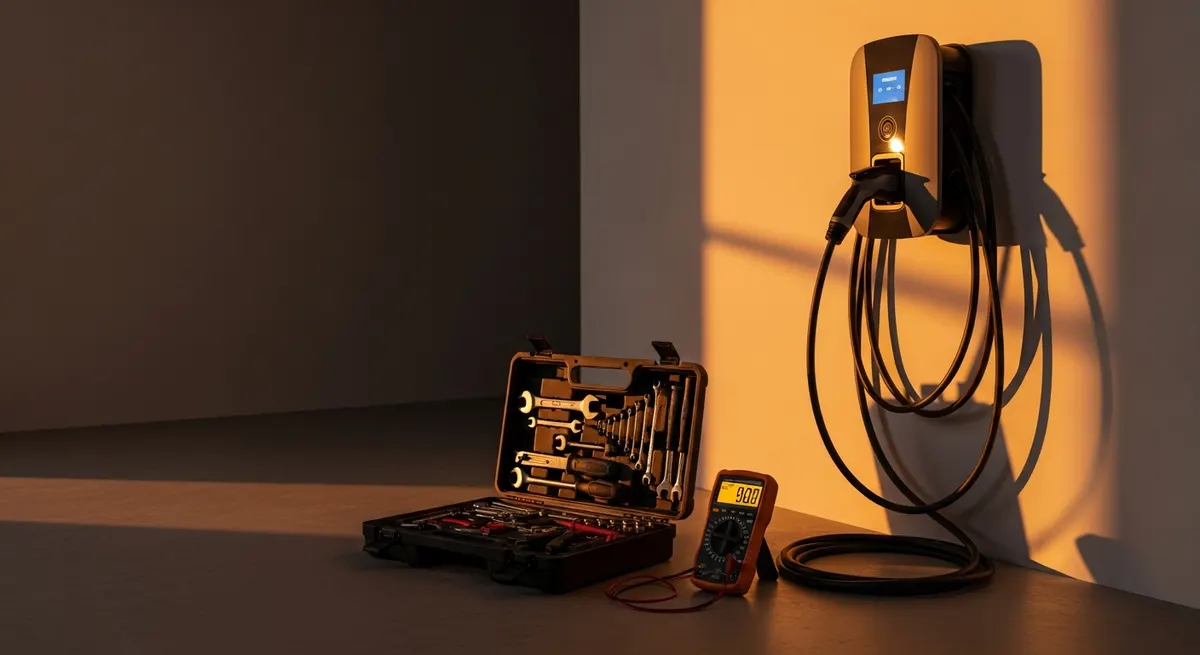 Intervention sur une borne de recharge à Béthune